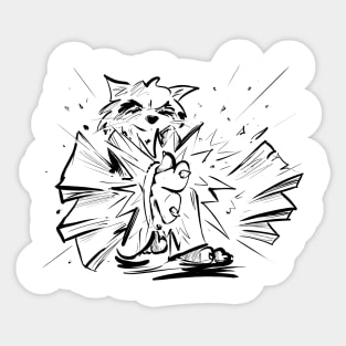 Karate Chop Raccoon Sticker